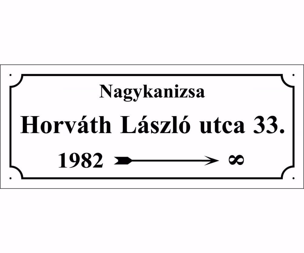 Ajándékozz Te is szülinapra. névnapra egyedi utcanévtáblát! 