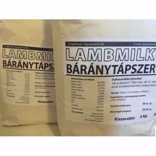 20 kg - Lambmilk bárány tejpor kiszállítva