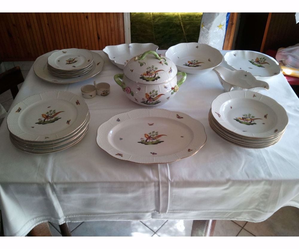 6 személyes 26 részes Herendi porcelán étkészlet