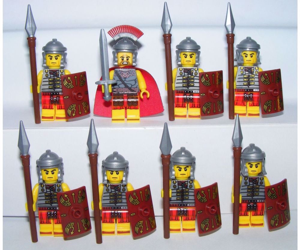 Lego Castle Római figurák Centurio Parancsnok + 7 katona figura