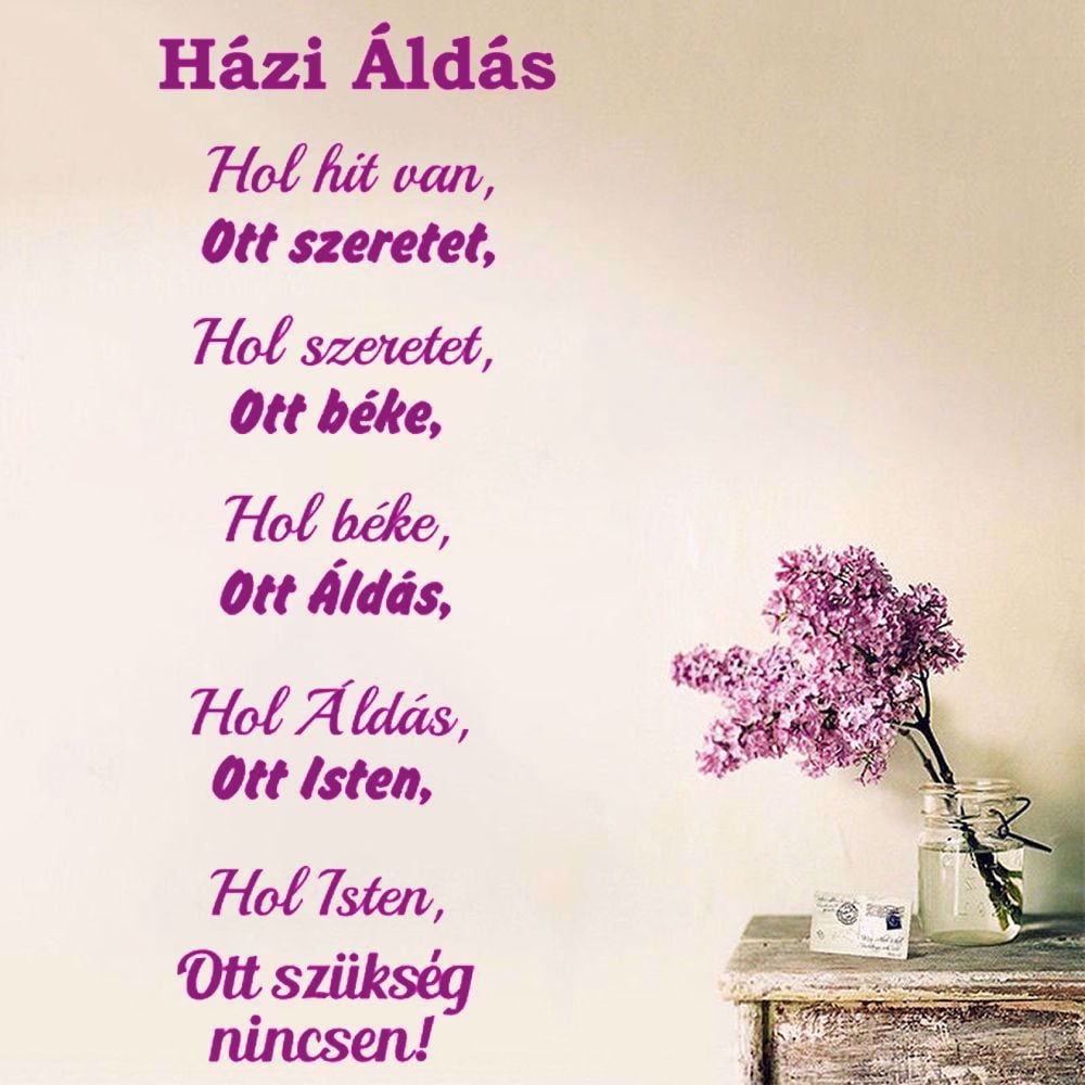 Házi áldás - falmatrica - Választható színekben