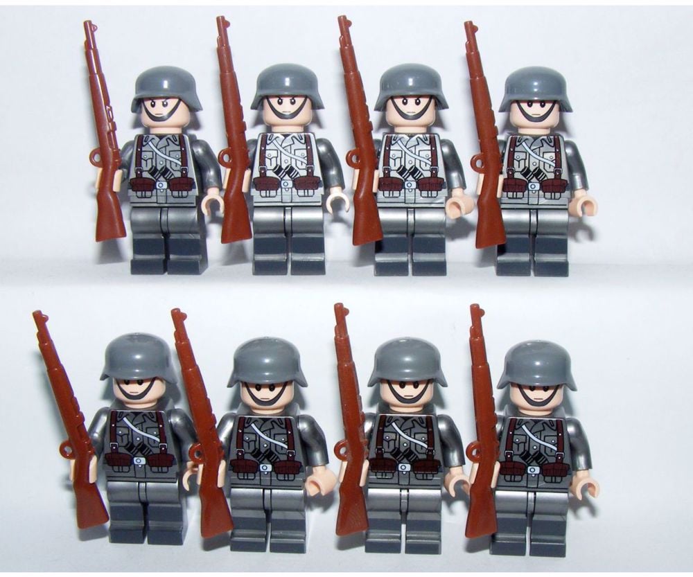 Lego 2. világháborús Német Wehrmacht katonák katona figurák figura 8db