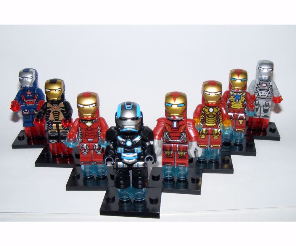 Lego Vasember figurák Iron man Iron Patriot War Mashine Mark-x figura 