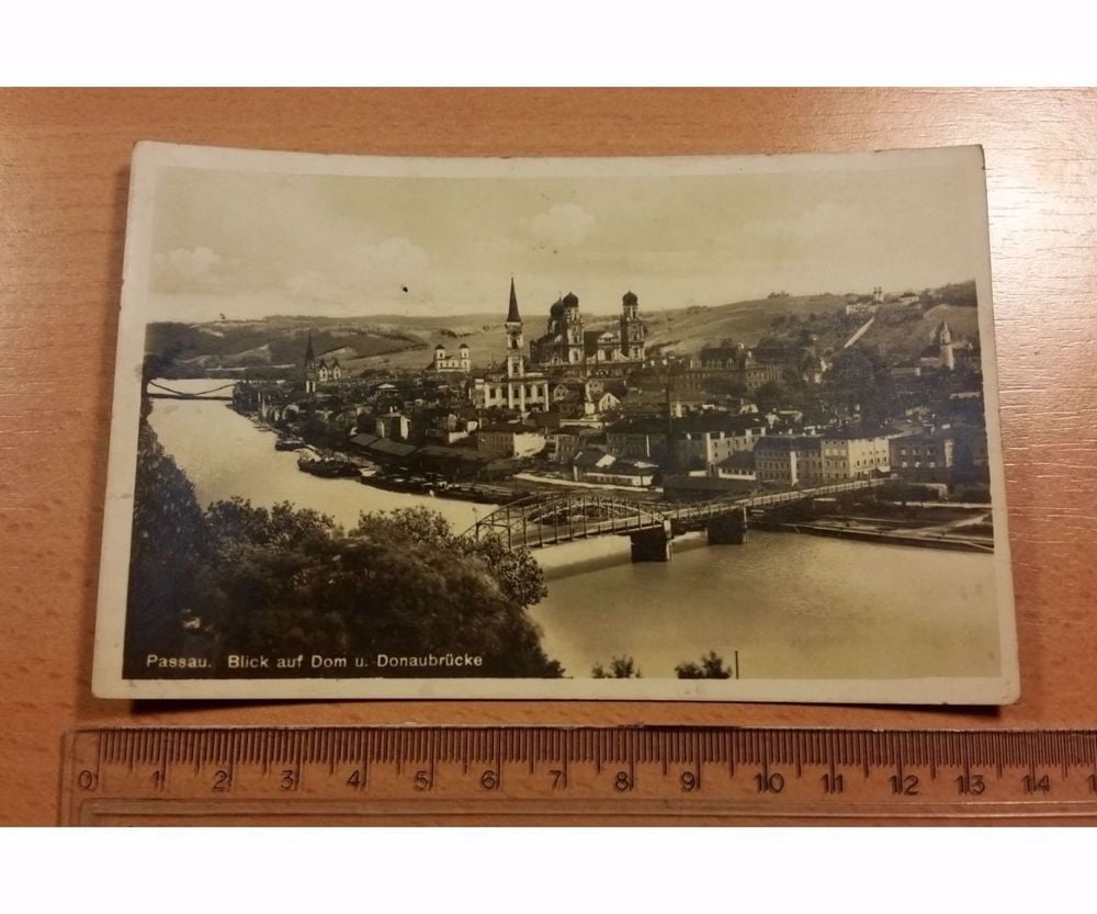 Képeslap,1930,Passau,Dom,bróm-ezüst fénykép