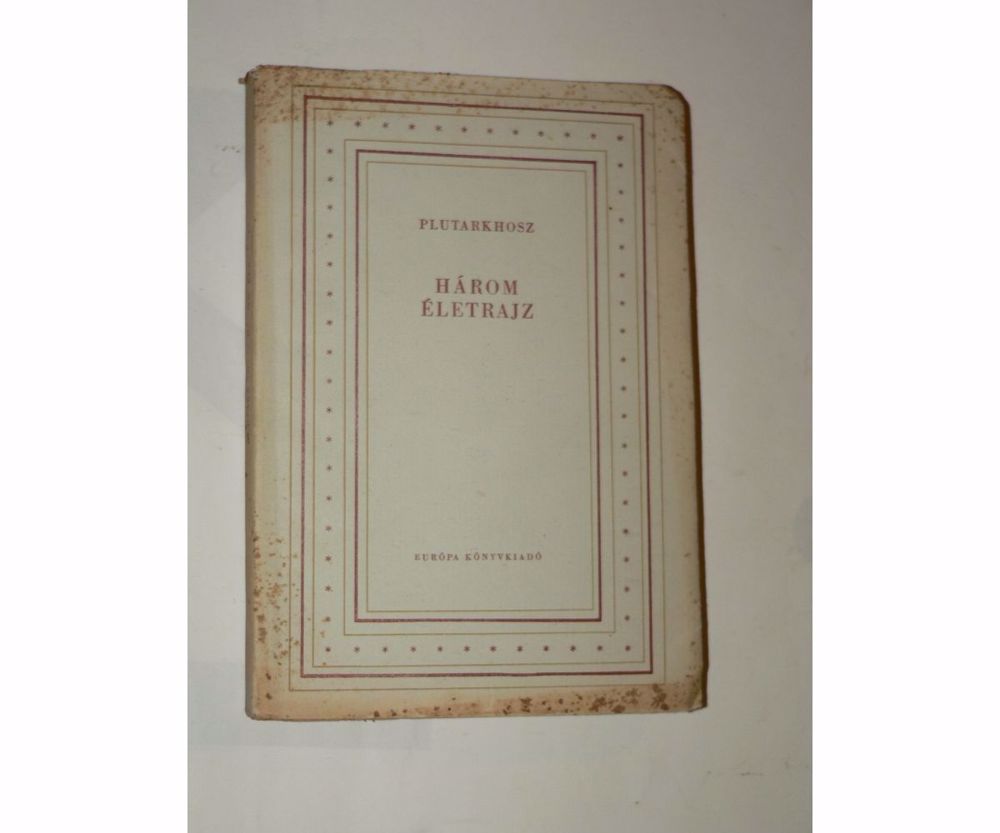 Plutarkhosz Három életrajz   könyv  1959