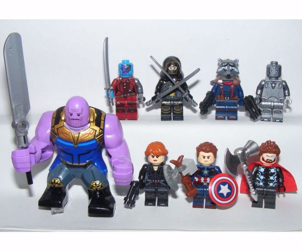 Lego Bosszuállók figurák Avengers Végjáték Thanos Mordály Vízió figura