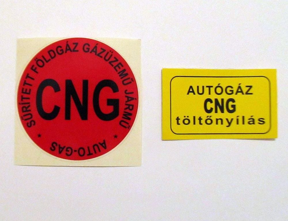 Hatósági CNG jelzések (matricák)