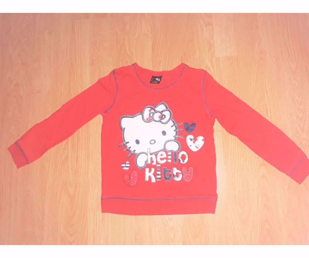 110 116 cuki Disney Sanrio Hello Kitty mintás pulóver pulcsi 