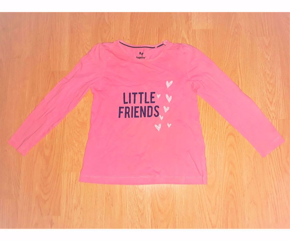 110/116 Lupilu cuki feliratos és szivecske mintás póló felső 