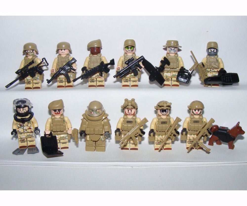 Lego swat Sivatagi Kommandós Anti terrorista figurák katonák 12db katona új