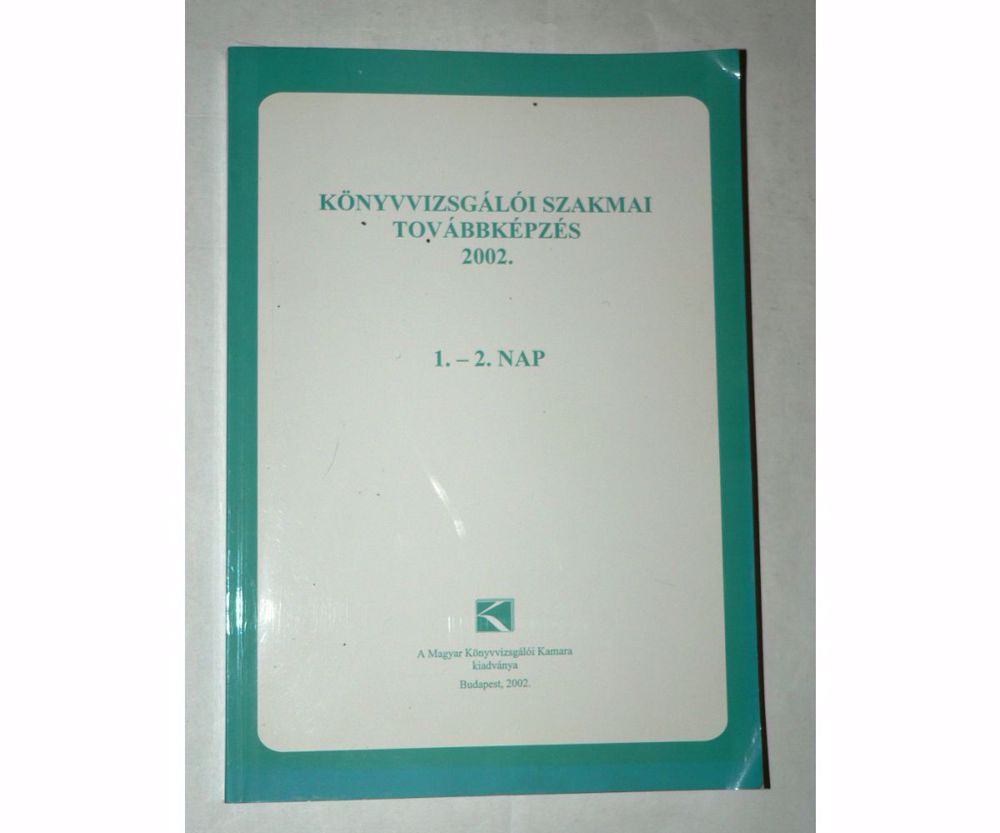 Könyvvizsgálói szakmai továbbképzés 2001 2002 /könyv /K32b/