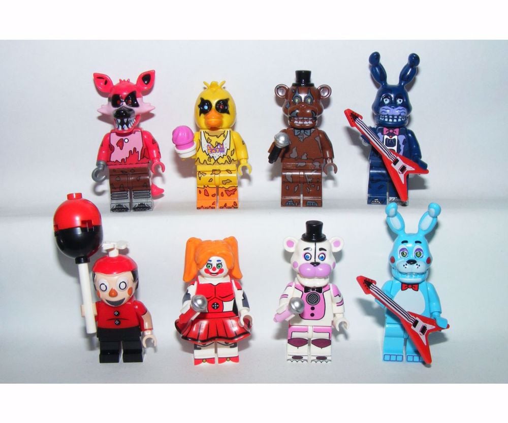 Lego FNAF Five Nights at Freddy's Circus Baby Freddy Foxy Bonnie figurák ÚJ