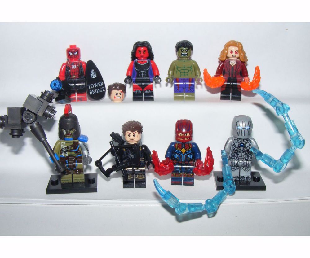 Lego Szuperhős figurák Gladiátor + Red Hulk + Vörös Boszorkány Whiplash