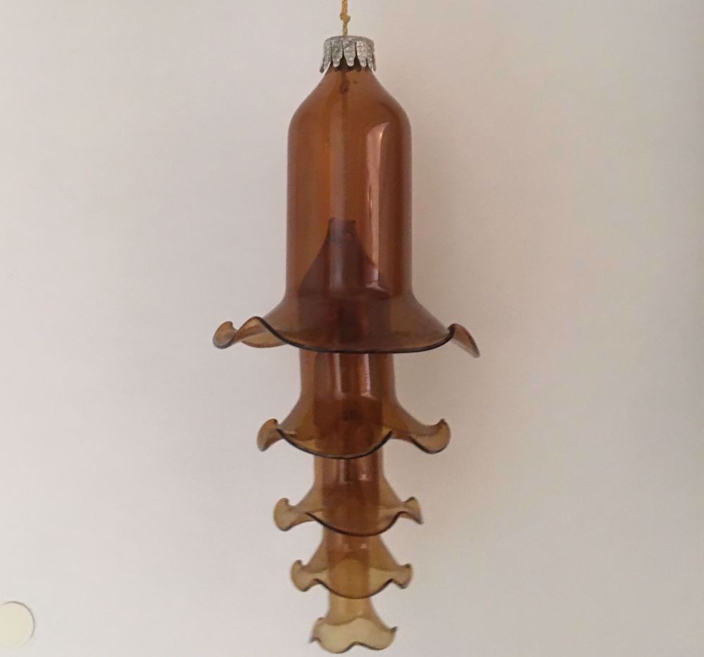 Retró karácsonyfa dísz üveg 1 db