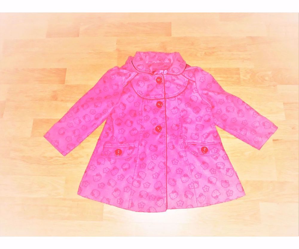 98/104 George Hello Kitty cuki kapucnis bélelt szövet átmeneti kabát kabi 