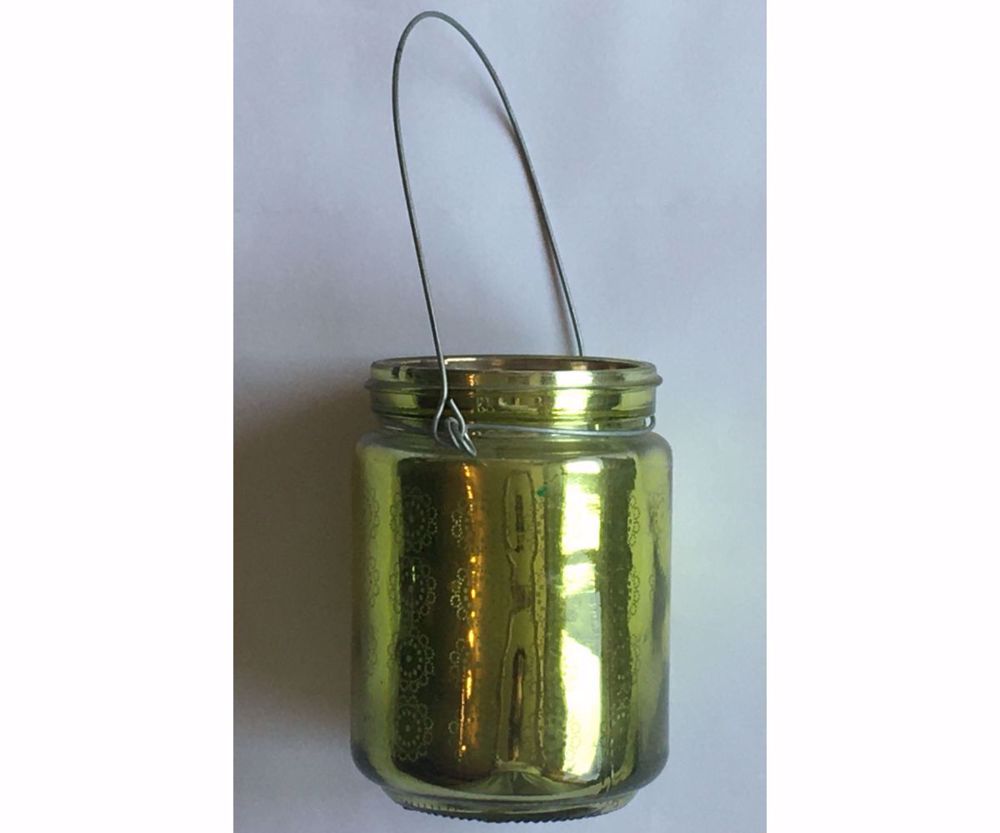 Cserélném üveg mécsestartó zöld