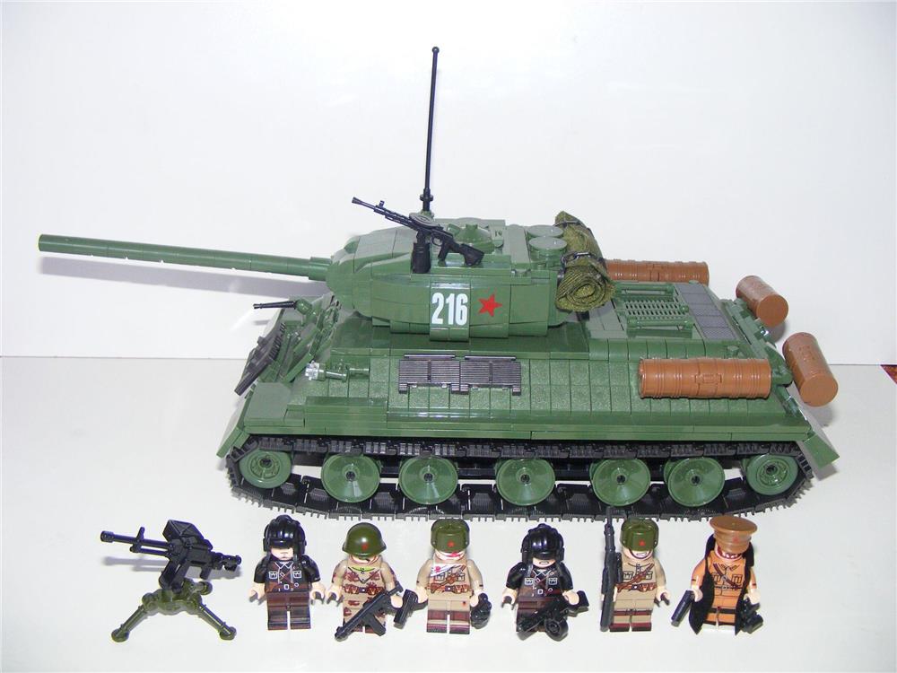 Lego 2. Világháborús Orosz T-34 T34 Tank 1110db 13x35x14cm 6katona új