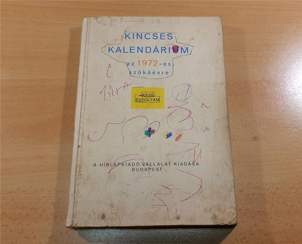 Kincses kalendárium 1972 eladó