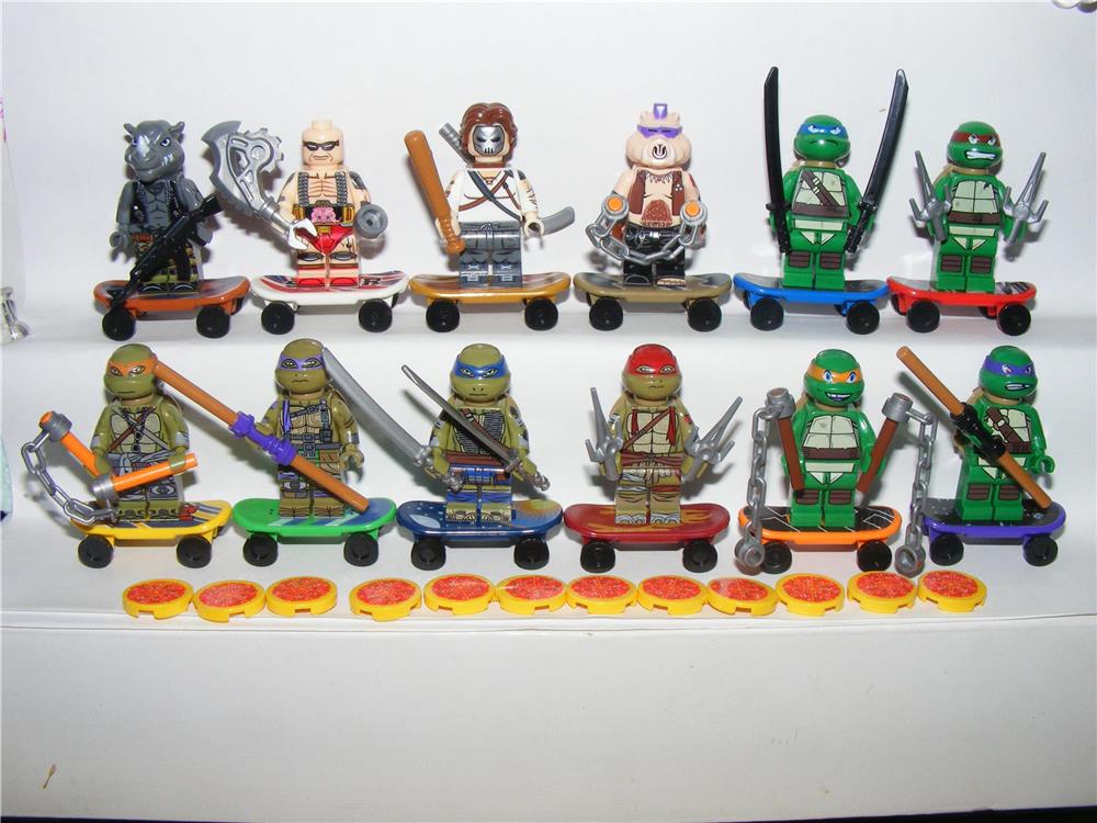 Lego Tini Ninja Teknős figurák 12db figura Zúzó Kraang Teknősök Exclusive ÚJ