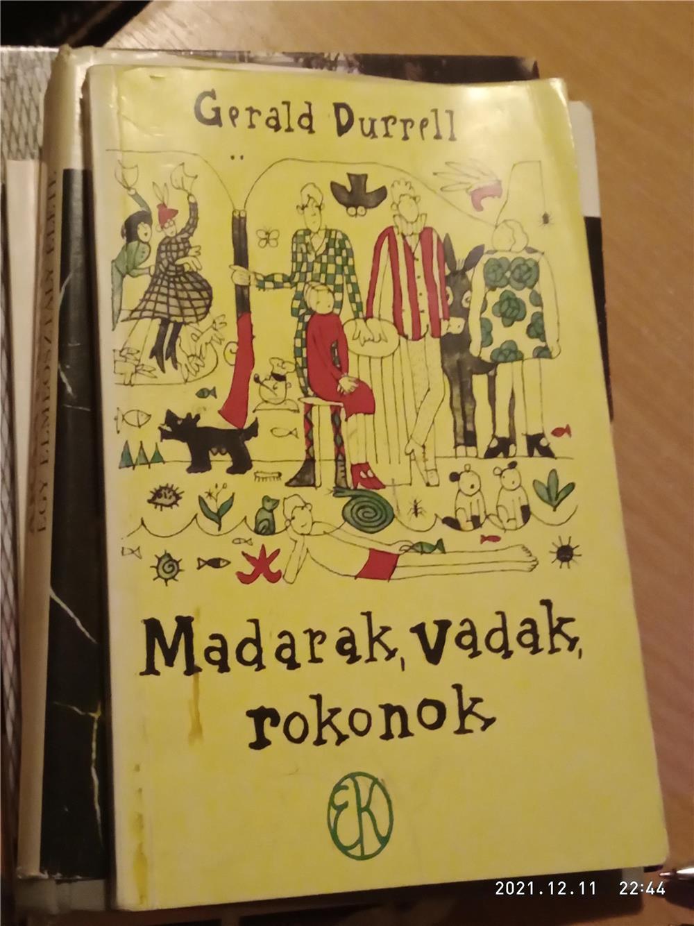 Madarak, vadak, rokonok Gerald Durrell 3000ft óbuda