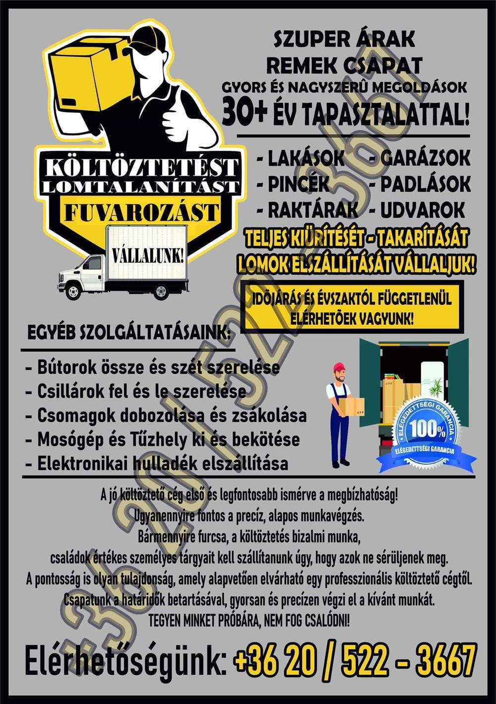 Fuvarozást-költöztetést-lomtalanítást vállalunk! SALGÓTARJÁN!