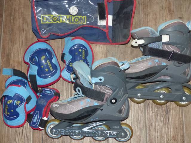 Decathlon görkorcsolya korcsolya védőfelszereléssel együtt 38
