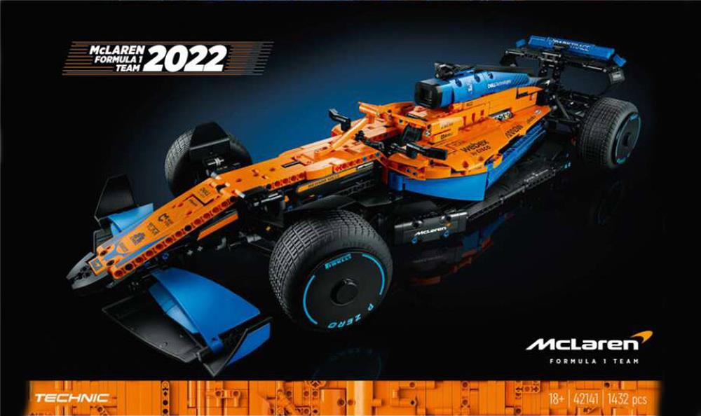 Lego komp. Technic 42141 Mclaren F1 Formula 1 Versenyautó 1432db LEPIN ÚJ!