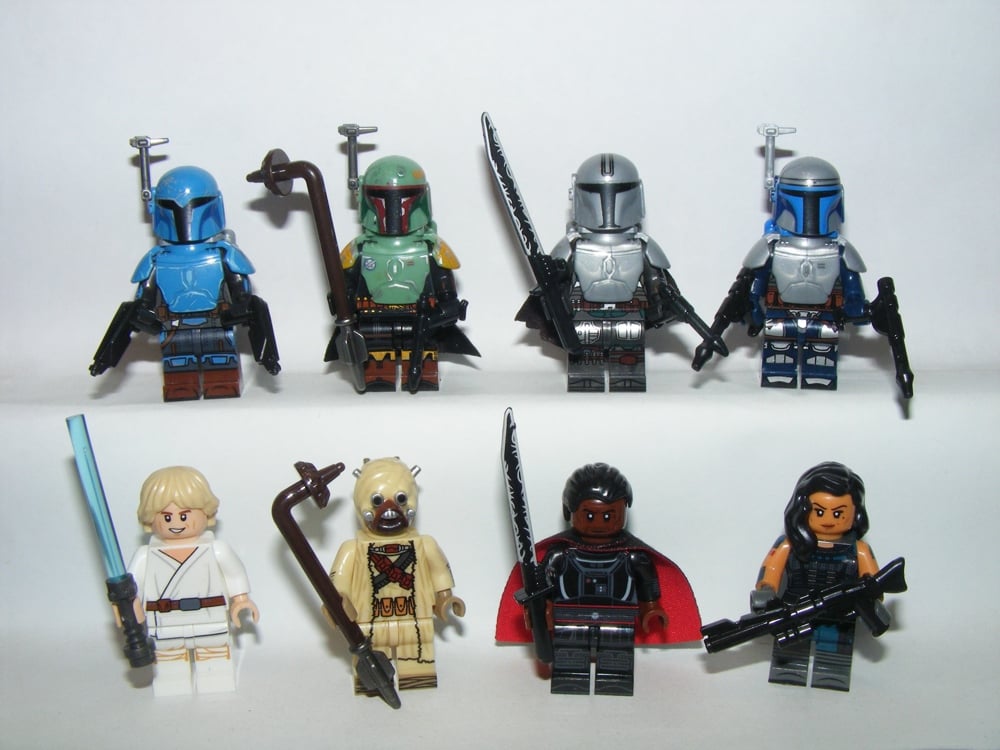 Lego Star Wars figurák Kara Dune Moff Gideon Din Djarin Boba Jango Fett figura ÚJ