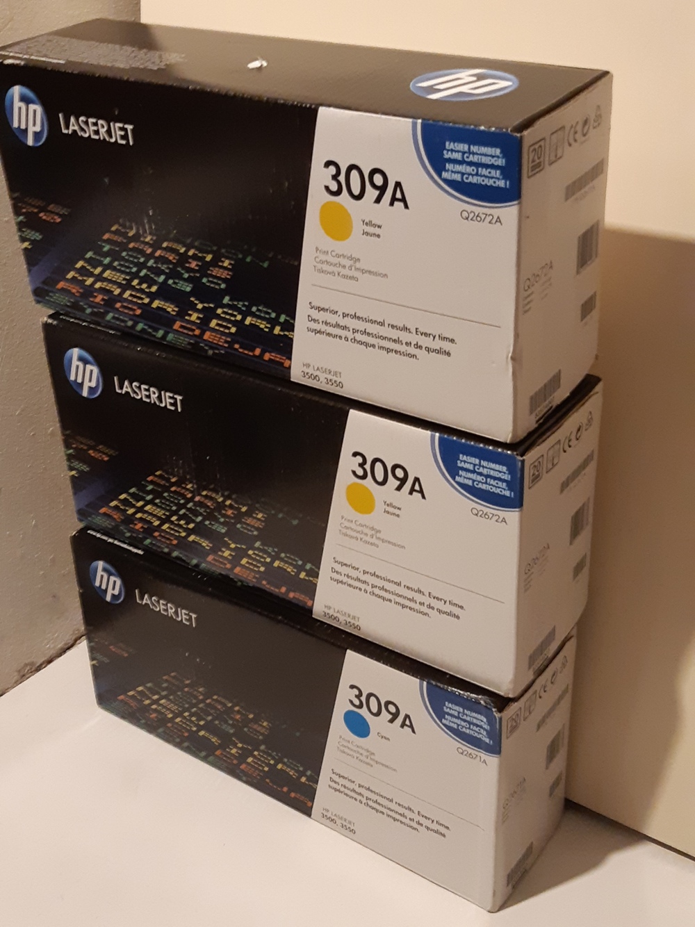 HP Q2672A yellow 309A toner eredeti original