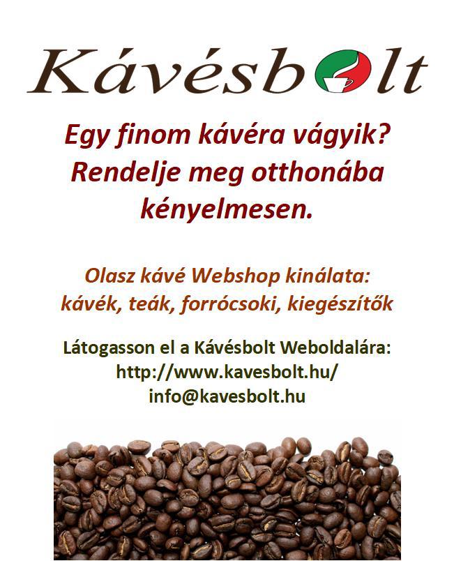 Kávésbolt Webshop, Filicori, Hausbrandt, Lucaffé, Nadali, Moka Sirs, kávé, tea, forrócsoki, csészék