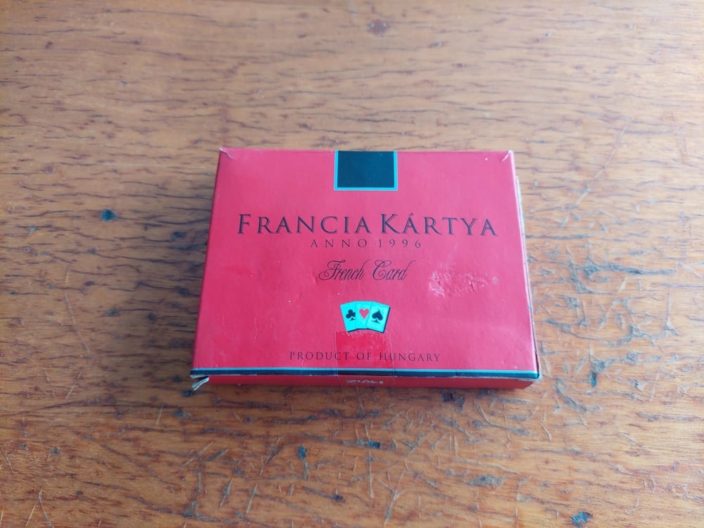 Franciakártya anno 1996(két pakli,póker,römi,stb)