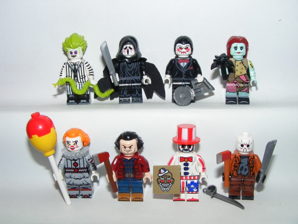 Lego Horror Figurák Pennywise Bohóc Jigsaw Fűrész Sikoly Jason Ragyogás 2023