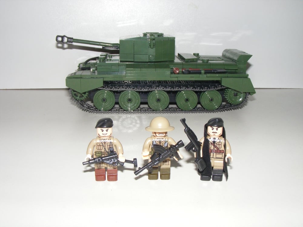 Lego 2. Világháborús Angol Brit Cromwell tank 880db + 4 katona ÚJ