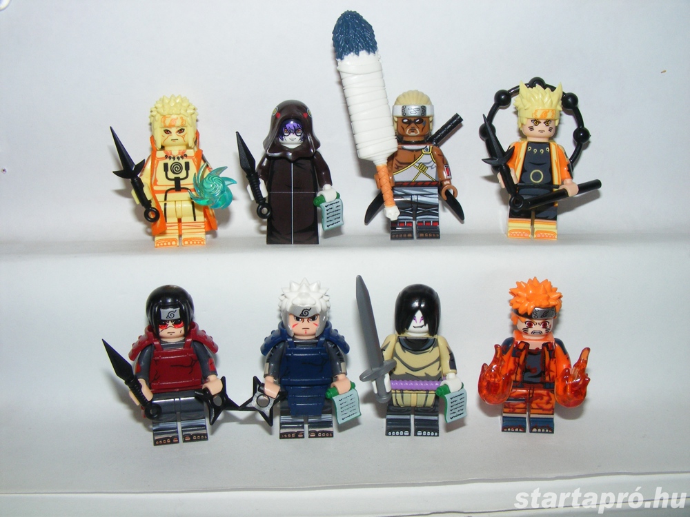 Lego Naruto figurák Uzukmaki Orochimaru Yakushi Senju Namikaze Minato figura ÚJ