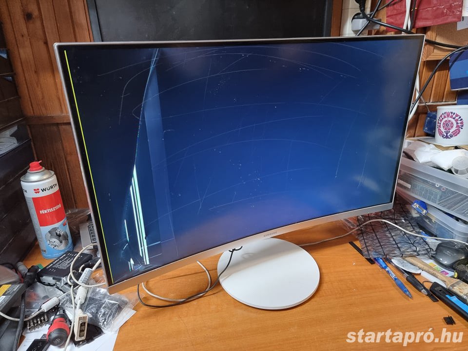 Samsung C27F581FDU LCD 27" ívelt monitor kijelző hibás