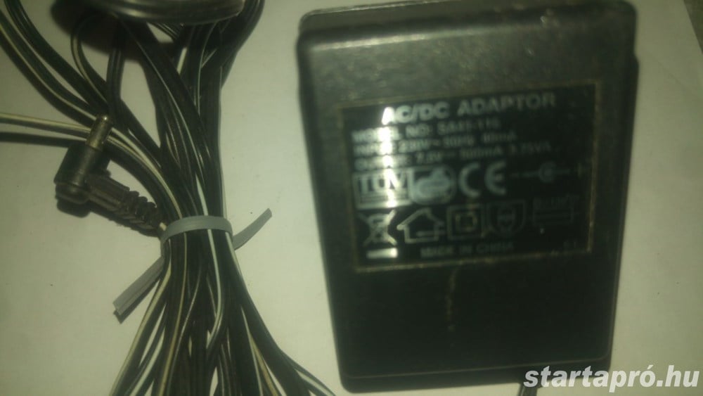 SA41-116 DC adapter 7,5V / 500mA működő