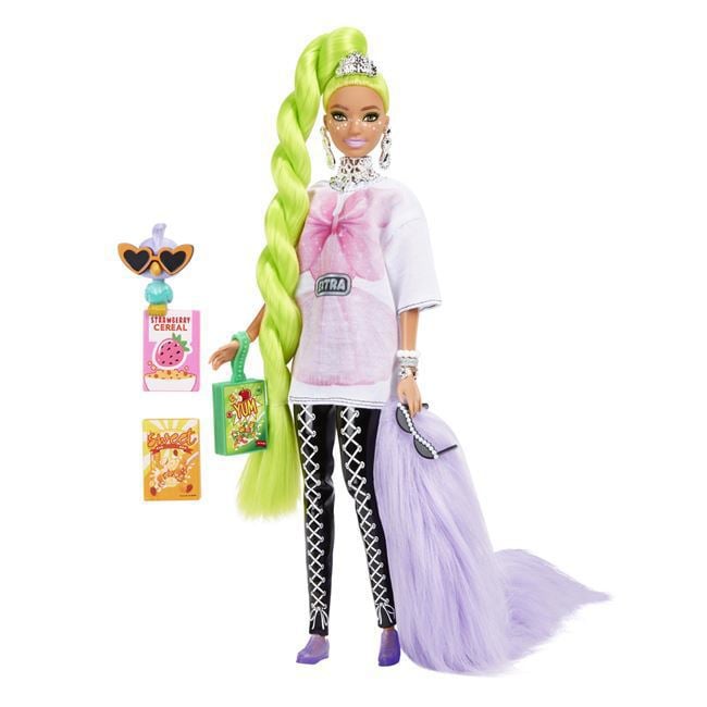 Barbie extra neonzöld haj - Mattel