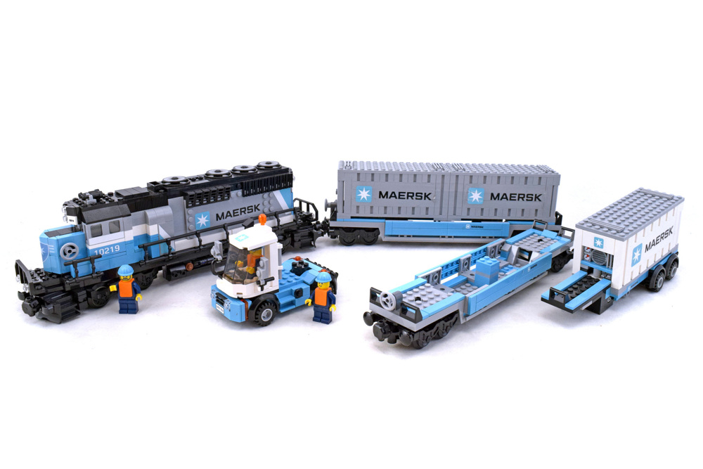Lego komp. City 10219 Vonat Maersk 1240db vonat Lepin ÚJ