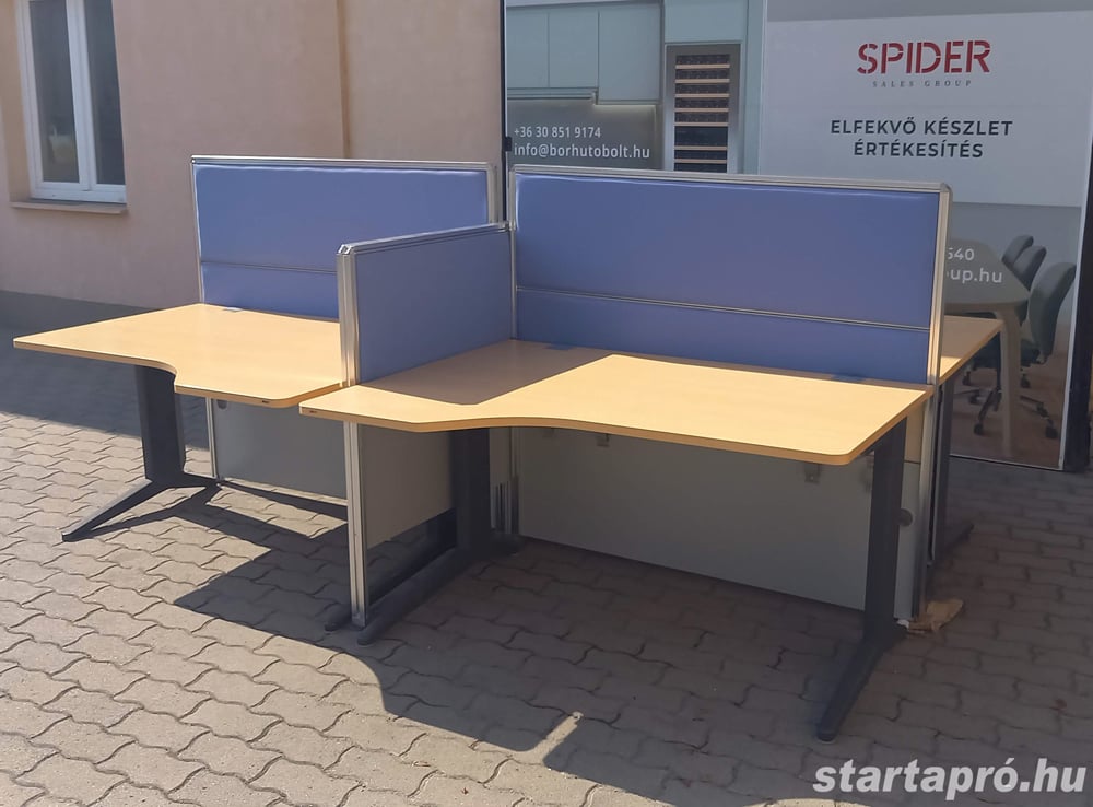 Steelcase íróasztal sziget, munkaállomás - 4 fős, használt irodabútor