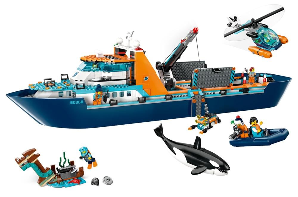 Lego komp. City 60368 Sarkkutató hajó Arctic Research Ship 815db Lepin ÚJ