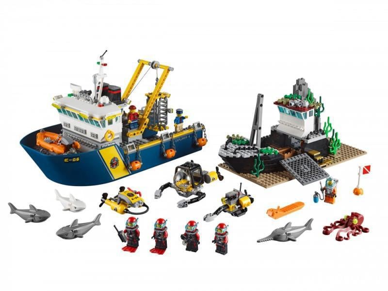 Lego komp. City 60095 Mélytengeri kutatójármű Sea Exploration Vessel Hajó Lepin 717db ÚJ