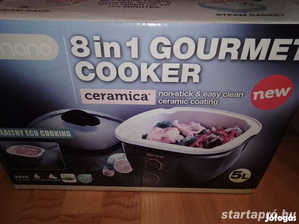 Delimano kerámia gourmet cooker 8 az 1-ben sütő