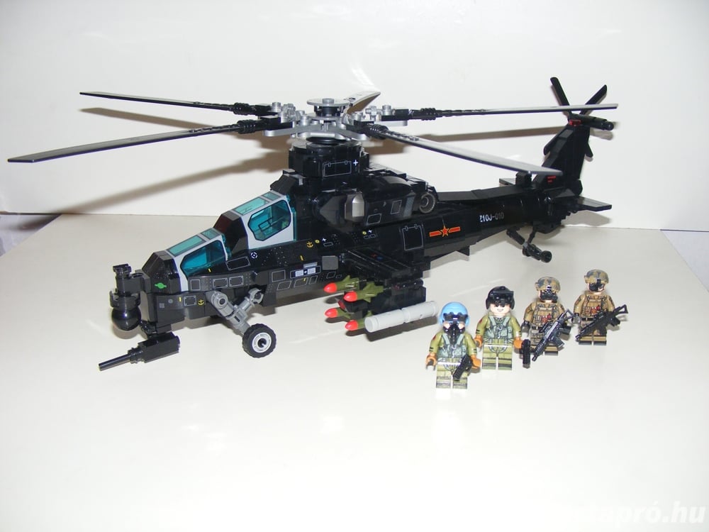 Lego SWAT Modern hadviselés Z-10 Harci támadó Helikopter 700db ÚJ