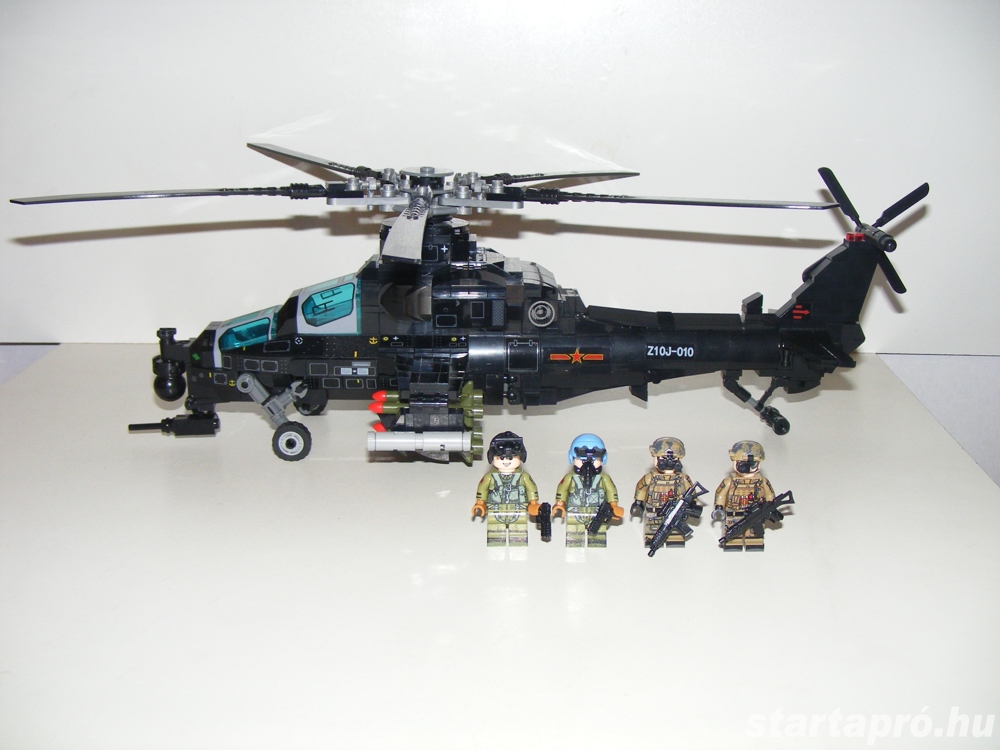 Lego SWAT Modern hadviselés Z-10 Harci támadó Helikopter 700db ÚJ