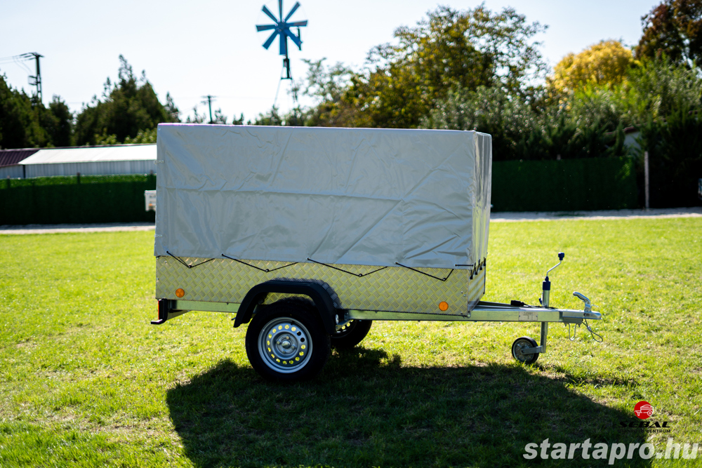 Új SEBAL - 2010 prémium alumínium ponyvás oldalfalas utánfutó akciósan 498 000 Ft