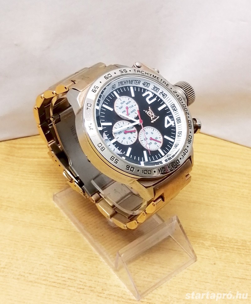 Königswerk für könige und solche die Werden Möchten. Nagy méretű aranyozott férfi karóra Németország