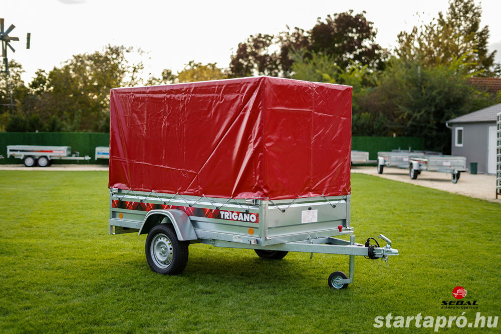 Új utánfutó (233x132cm - 750kg) ponyva szettel akciósan 618.000 Ft