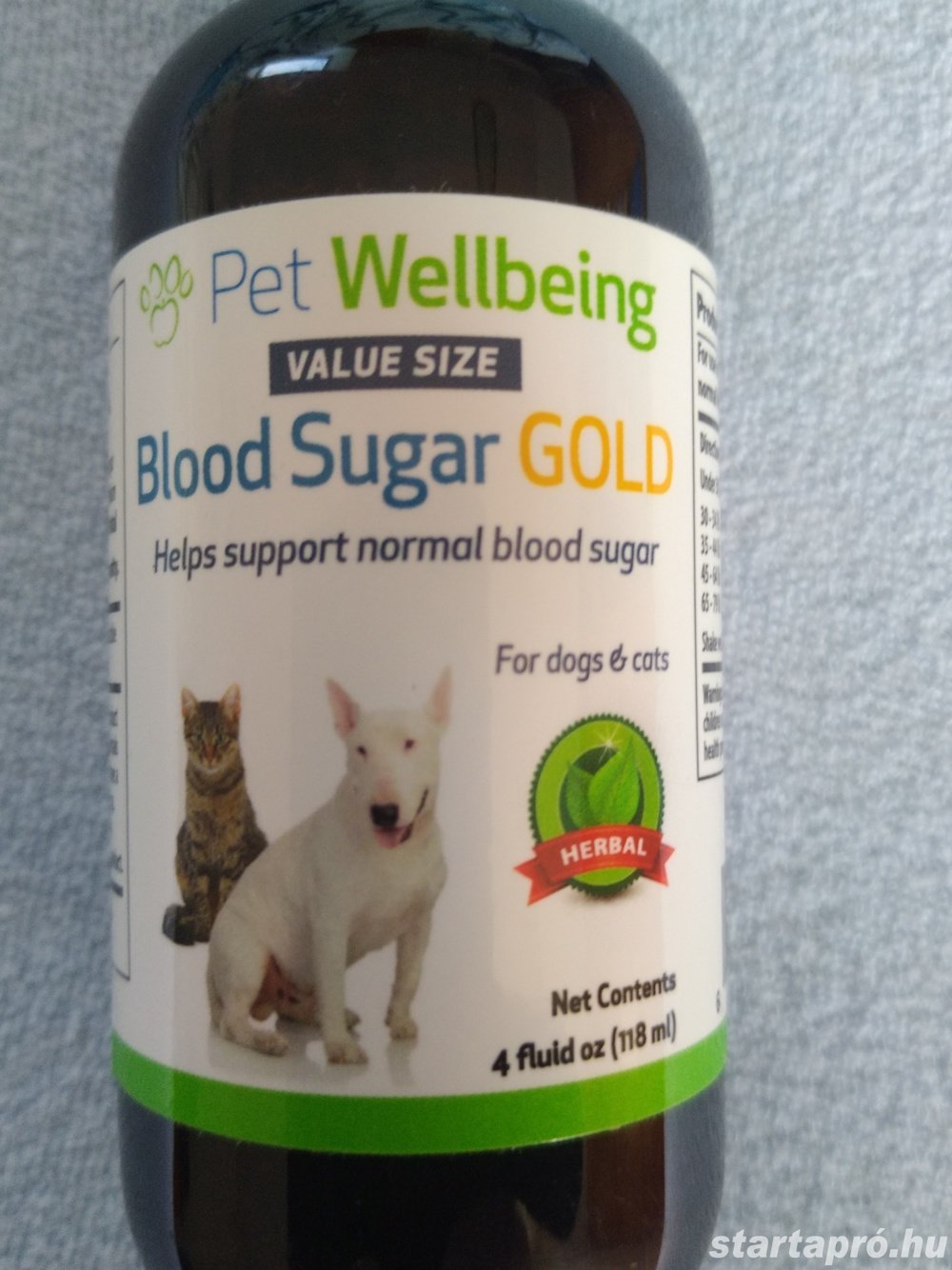 Macska+kutya vércukor csökkentő Blood Sugar Gold csepp inzulin helyett USA gyártmány 118ml bontatlan