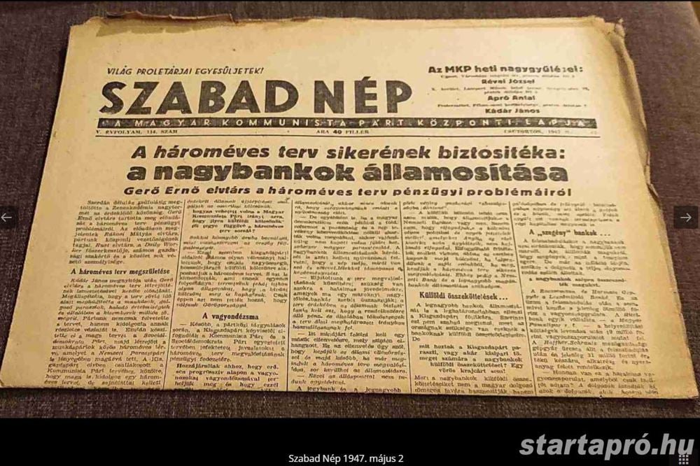 Szabad Nép 1947. május 2 irányár 6000ft óbuda használt, a képeken látható állapotban több mint 30db 