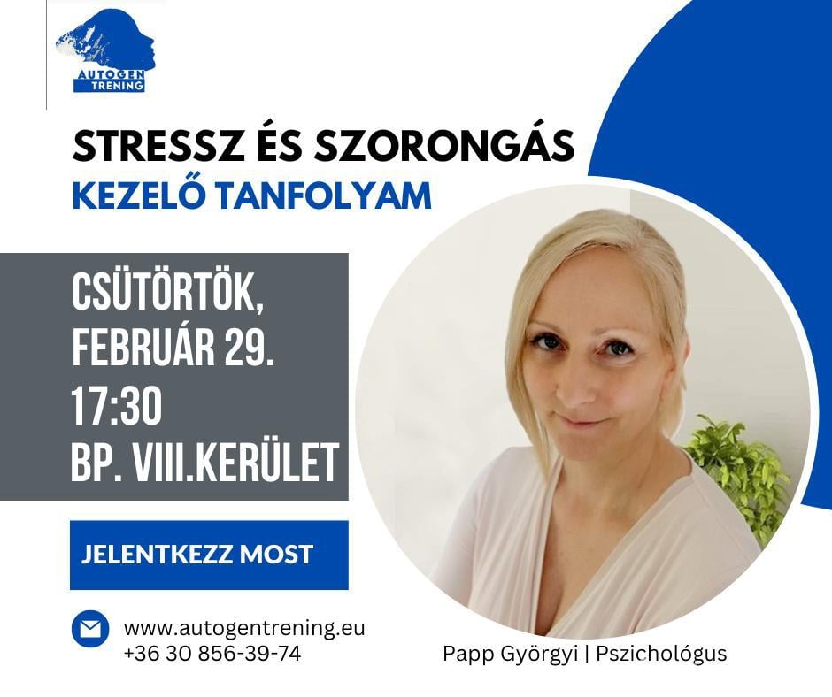 Stressz és szorongás kezelő tanfolyam